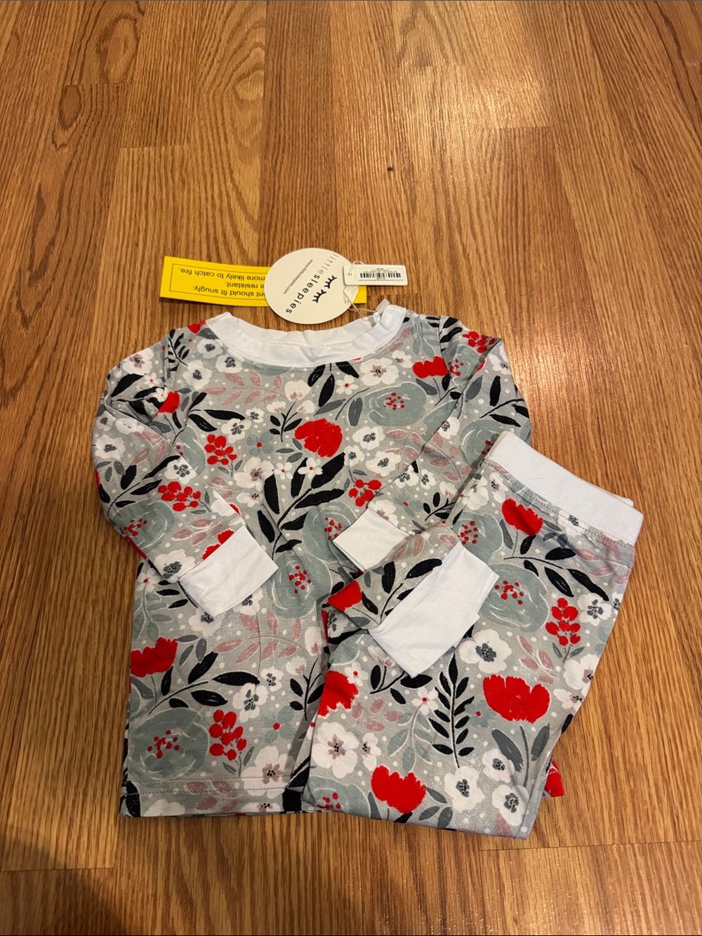NWT Little Sleepies Pink and Gray Floral Bamboo Blend Sleep Sack